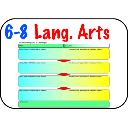 6-8 Graphic Organizers for Language Arts