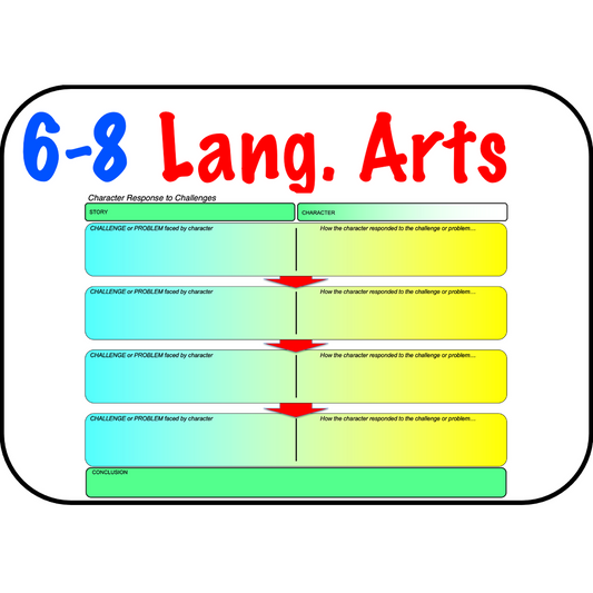 6-8 Graphic Organizers for Language Arts