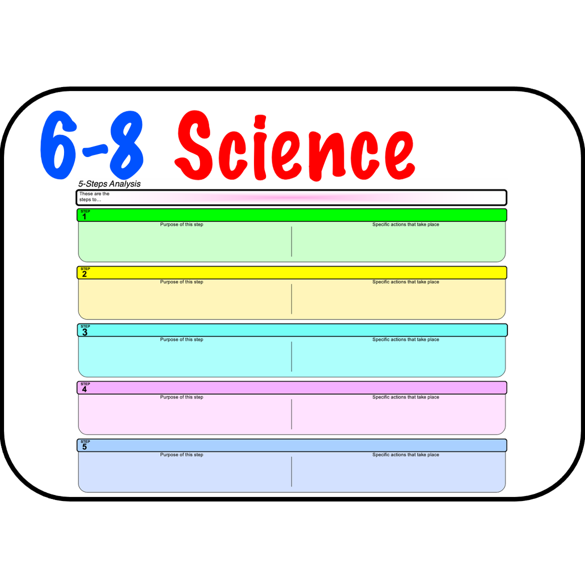 6-8 Graphic Organizers for Science